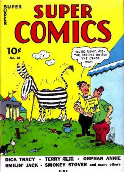 Super Comics 13 - Zebra - Circus - Peole - Grass - Clouds
