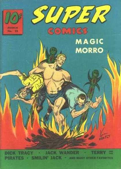 Super Comics 22 - Magic Morro - Golden Age - Flames - Dick Tracy - Pirates