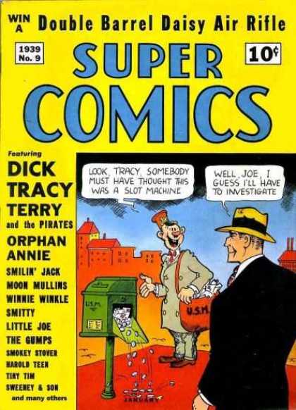 Super Comics 9 - Dick Tracy - Mailman - Mailbox - Coins - Orphan Annie