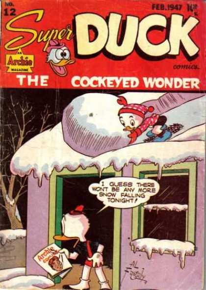 Super Duck 12 - Funny - Giant Snowball - Duck - Snow - Snow Fall