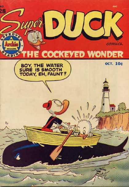 Super Duck 28 - Super Duck No 28 - The Cockeyed Wonder - Approved Archie Reading - Whale - Duck