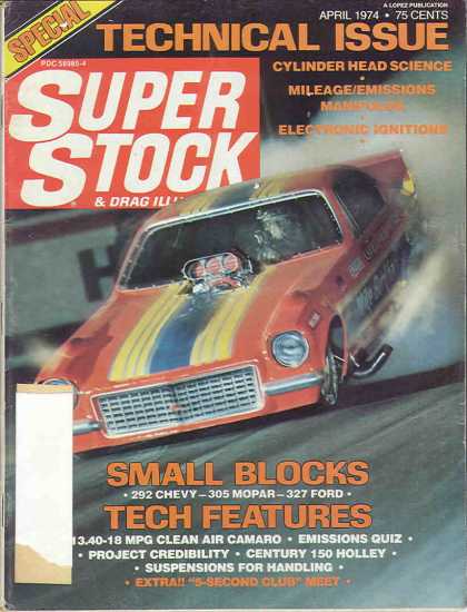 Super Stock & Dragster Illustrated - April 1974