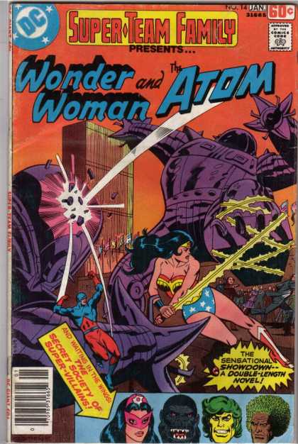 Super-Team Family 14 - Dc - Comics Code - Wonder Woman - The Atom - Super-team Family