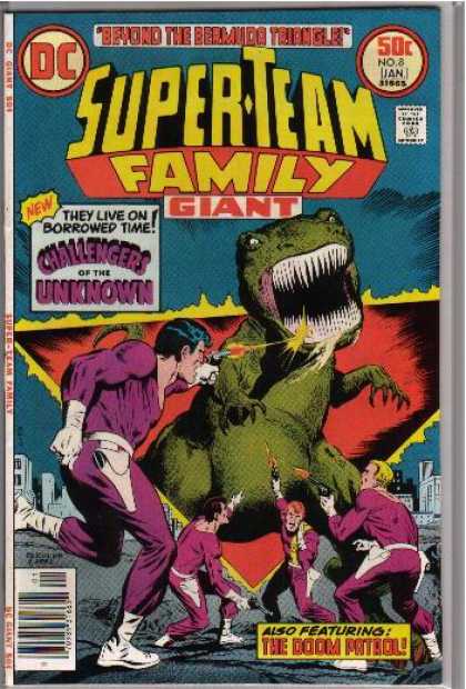 Super-Team Family 8 - Beyond The Bermuda Triangle - They Live On Borrowed Time - Challengers Of The Unknown - The Doom Patrol - T-rex - Richard Buckler