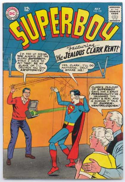 Superboy 122 - Clark Kent - Jealous - Ventriloquism - Puppet - Jealousy - Curt Swan