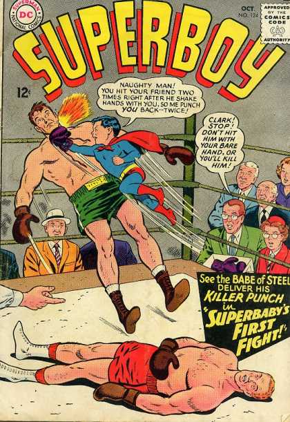 Superboy 124 - Superbaby - Boxer - Boxing - Vintage - Superboy - Curt Swan