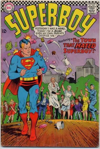 Superboy 139 - Super Men - Fight - Spider Man - Man And Women - Superboy - Curt Swan