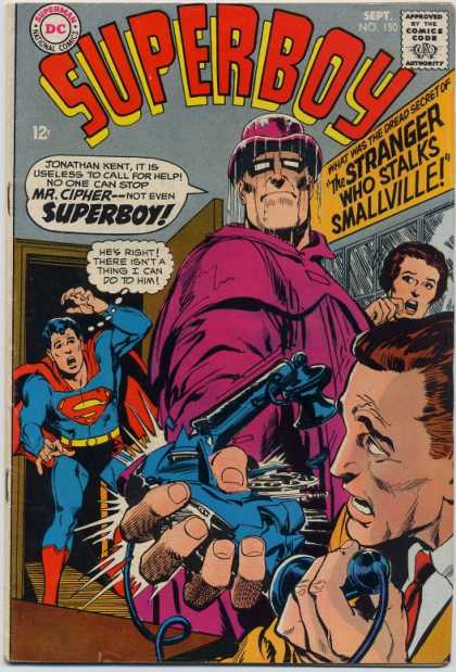 Superboy 150 - Phone - Mr Cipher - Superman National Comics - Approved By The Comics Code - Superhero - Neal Adams