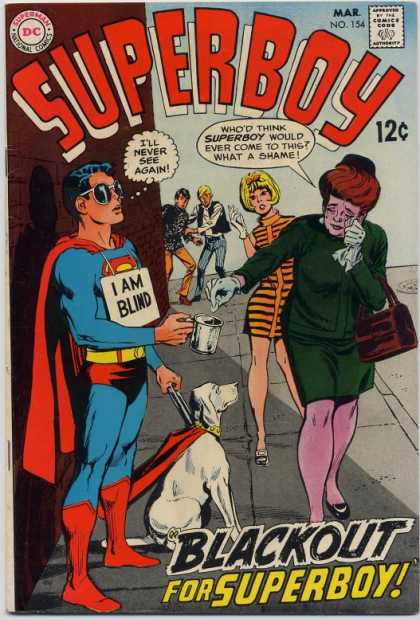 Superboy 154 - Blind Hero - Begging - No More Savior - Sad Lady - Pity For The Hero