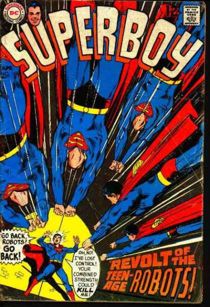 Superboy 155 - Robots - Go Back Robots - Revolt Of The Teenage Robots - Attack - Cornered - Neal Adams