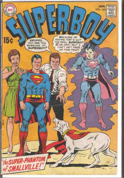 Superboy 162 - Krypto - 15u00a2 - Jan No 162 - Superman - The Super-phantom Of Smallville - Curt Swan, Murphy Anderson