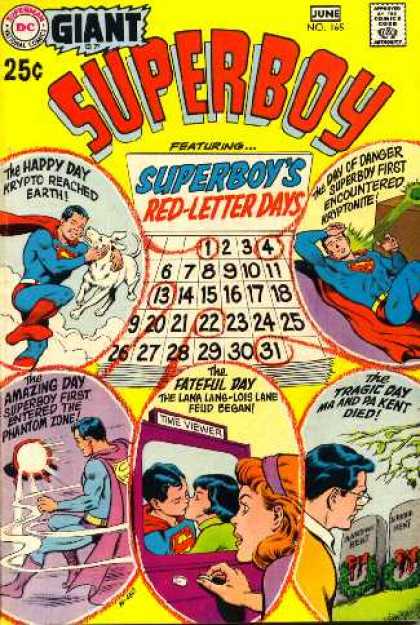 Superboy 165 - Calendar - Lana Lang - Lois Lane - Red Letter Days - The Happy Day - Curt Swan, Murphy Anderson