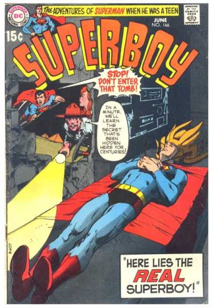 Superboy 166 - Tomb - Dc - Superhero - Archeology - Silly - Neal Adams