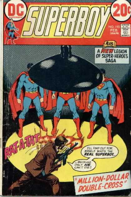 Superboy 193 - Duplicates - Super Heroe - Machine Gun - Overhead Light - Gunfire - Nick Cardy