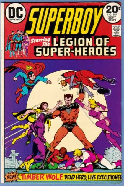 Superboy - Legion of Super-Heroes - Dc - Approved By The Comics Code - Legion Of Super-heroes - Moon - Timber Wolf - Nick Cardy