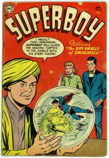 Superboy 35 - Crystal Ball - Clark Kent - Glass Ball - Parents - Superman