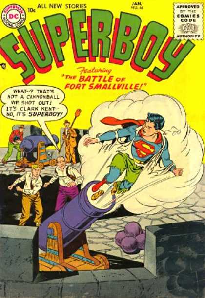 Superboy 46 - Cannon - Explosion - Smallville - Clark Kent - Curt Swan, Tom Grummett