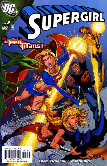 Supergirl (2005) 2 - Dc - The Teen Titans - Costumes - Direct Sales - Loeb Churchill Rapmund