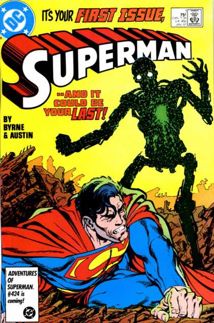 Superman (1987) 1 - Superman - Kryptonite - Monster - Danger - Dc - John Byrne