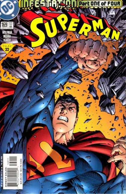 Superman (1987) 169 - Rock - Infestation - Superhero - Part One Of Four - Blue Costume - Dale Keown
