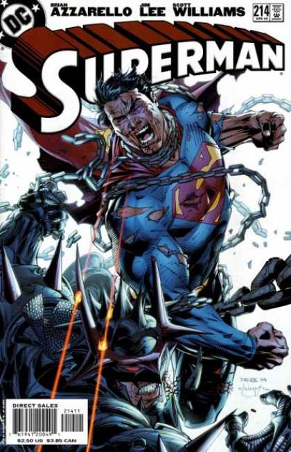 Chains - Batman - Superman - Captive - Escape - Jim Lee Superman (1987) 214 - Chains - Batman - Superman - Captive - Escape - Jim Lee