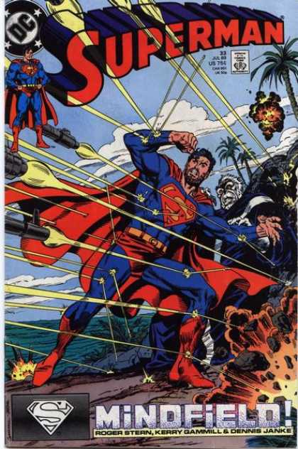 Superman (1987) 33 - Guns - Beard - Roger Stern - Dennis Janke - Bullets - Kerry Gammill