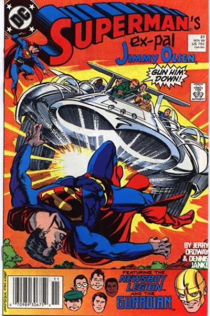 Superman (1987) 37 - Guardian - Flying Machine - Hat - Trees - Collision - Jerry Ordway