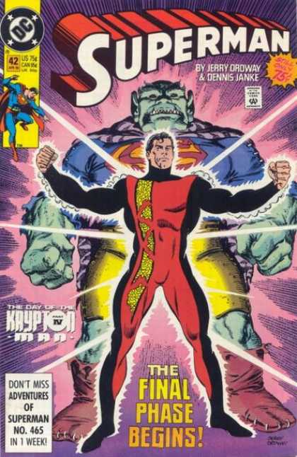 Superman (1987) 42 - Krypton Man - Dc Comics - Jerry Oroway - Dennis Janke - The Final Phase Begins - Jerry Ordway