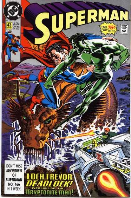 Superman (1987) 43 - Loch Trevor - Deadlock - Kryptonite Man - Dragon - Fight - Jerry Ordway
