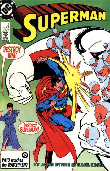 Superman (1987) 6 - John Byrne - Karl Kesel - Dc Comics - The Watchmen - Multiple Faces - John Byrne