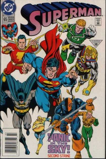 Superman (1987) 65 - Batman - Aquaman - Green Lantern - Panic In The Sky - Shazam