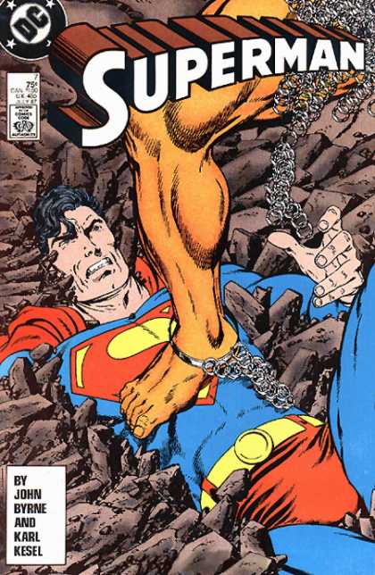 Superman (1987) 7 - Feet - Foot - Last Man Standing - Superman Defeated - Under Foot - John Byrne