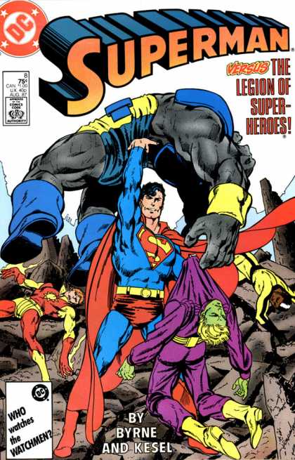 Superman (1987) 8 - Dc - Approved By The Comics Code Authority - The Legion Of Super-heros - Byrne - Kesel - John Byrne