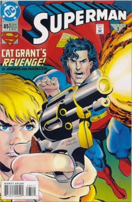 Superman (1987) 85 - Gun - Cat Grant - Revenge - Cat - Fire - Dan Jurgens, Josef Rubinstein
