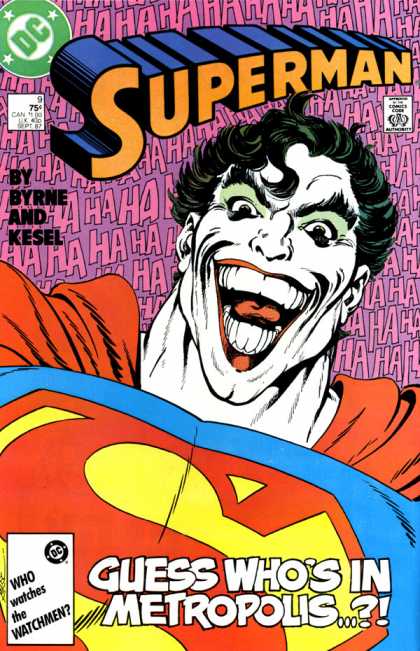 Superman (1987) 9 - Joker - Laughter - Byrne - Kesel - Guess Whos In Metropolis - John Byrne
