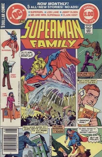 Superman Family 209 - Man - Cereal Box - Woman - Desk - Cape - Dick Giordano, Richard Buckler