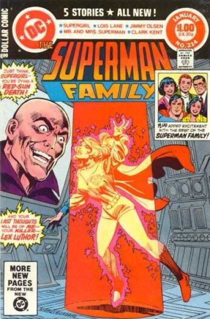 Superman Family 214 - January - Dc - Speech Bubble - Comics Code Authority - Red Beam - Dick Giordano, Ross Andru
