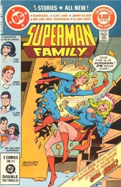 Superman Family 215 - 5 Stories - Superman - Supergirl - Your Time Is Up - Female Superheroes - Richard Buckler