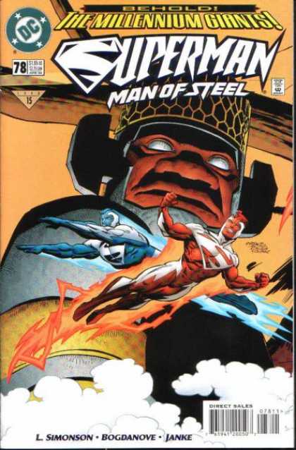 Superman: Man of Steel 78 - Dc - The Millenium Giants - Superheros - Clouds - Flight