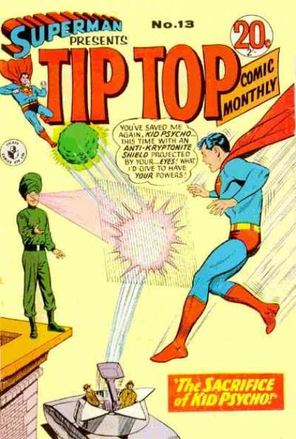 Superman Presents Tip Top 13 - Kid Psycho - Anti-kryptonite Shield - Catapult - Superman - Turban