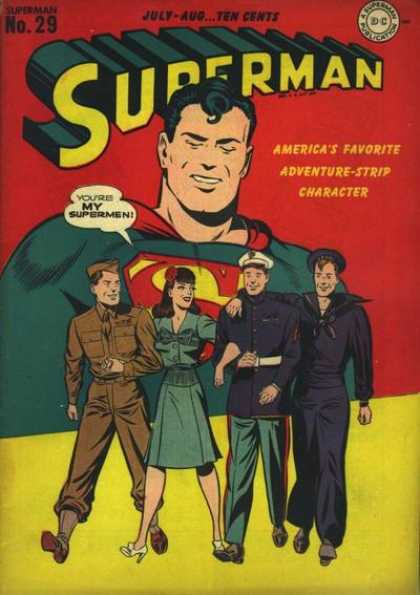 Superman 29 - No 29 - Servicemen - Sueperheros - Dc Comics - Ten Cents - George Roussos