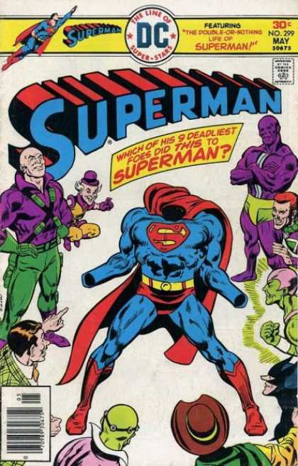 Superman 299 - Comic - Villian - Invisible - Cape - Blue