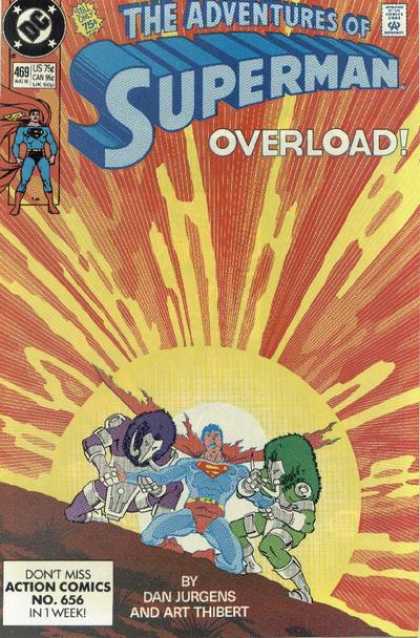 Superman 469 - Adventures - Overload - Superhero - Sun - Dan Jurgens