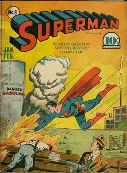 Superman 8 - Gun - Explosion - Gasoline - Save - Fire