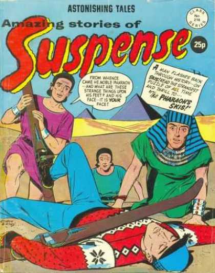 Suspense 216 - Egypt - Pyramids - Skis - Snow Skier - Desert