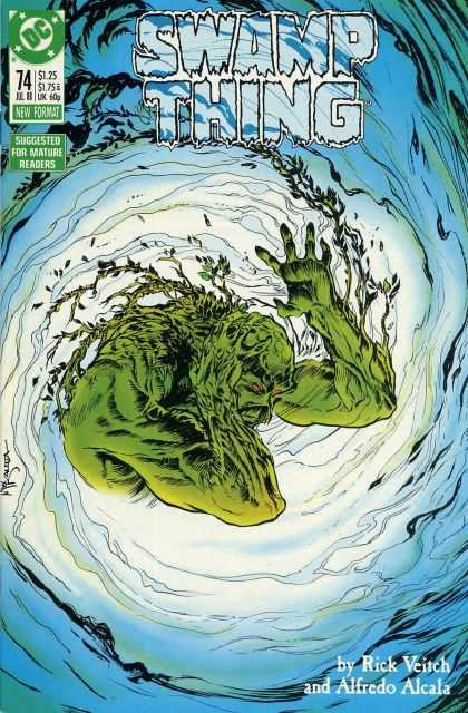 Swamp Thing 74 - Dc - Green - Rick Veitch - Alfredo Alcala - New Format - John Totleben