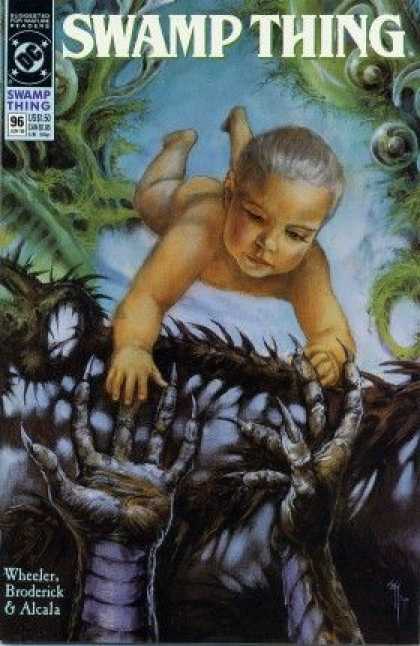 Swamp Thing 96 - Baby Reaching - Monster Hands - Wheeler - Broderick - Alcala - John Totleben
