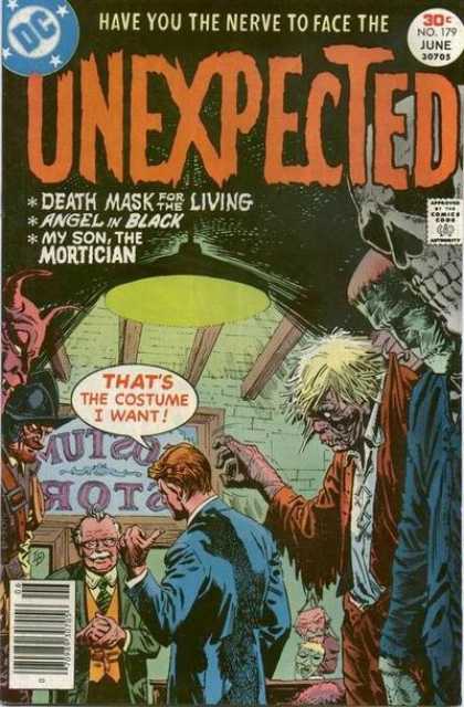 Tales of the Unexpected 179 - Costume - Mask - Have You The Nerve To Face The Unexpected - Thats The Costume I Want - Death Mask For The Living