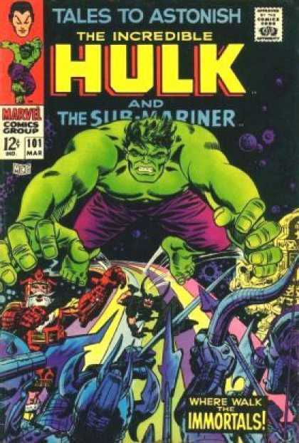 Tales to Astonish 101 - Hulk - Submariner - Where Walk The Immortals - No 101 - Green - Jack Kirby