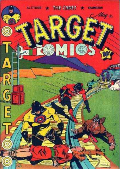 Target Comics 27 - The Cadet - Target - Railroad Tracks - Train - May